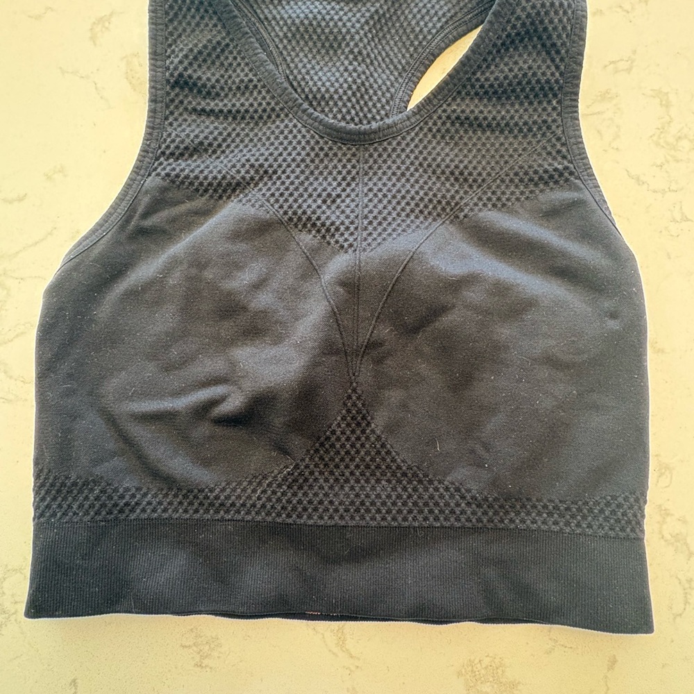 Seamless Black Racerback Sports Bralette - Women Intimates